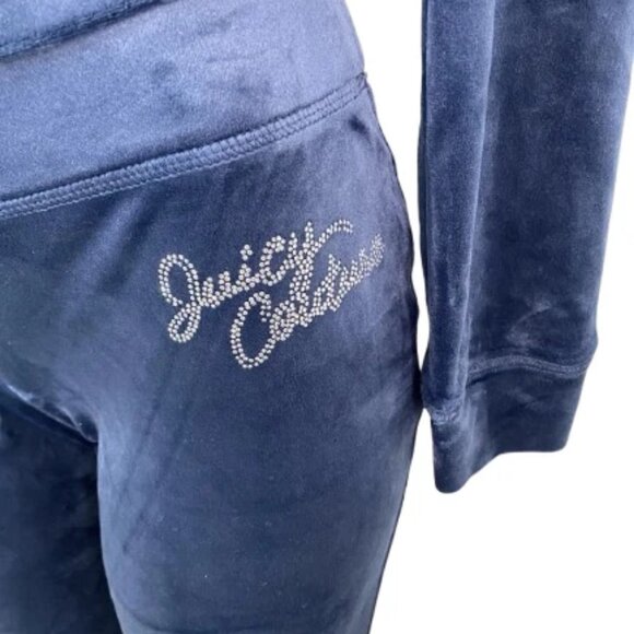 JUICY COUTURE Tracksuit Crown Jacket And Pants Set Regal Blue - Picture 4 of 4